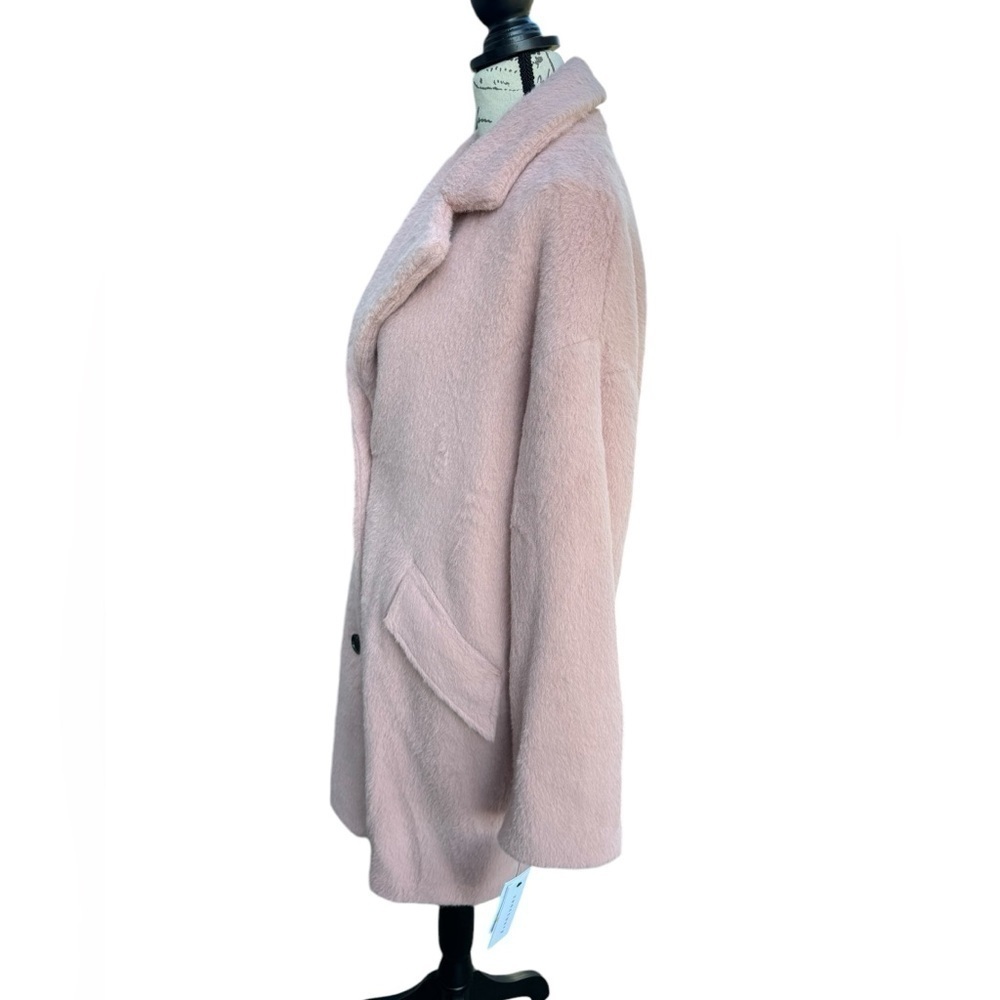 Sanctuary Oversized Coat Plush Pink Midi Women’s Size Medium - Picture 4 of 10
